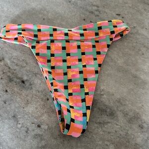 Skatie Multicolor Checkered Bikini Bottom